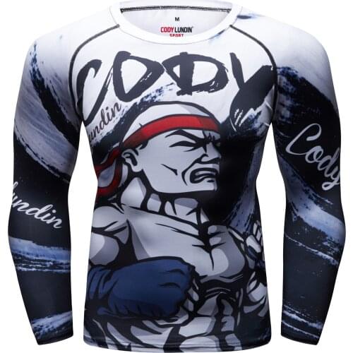 High Quality shirt Custom Logo Sublimation Printed Men Lycra Rashguard Long Sleeve Sportswear