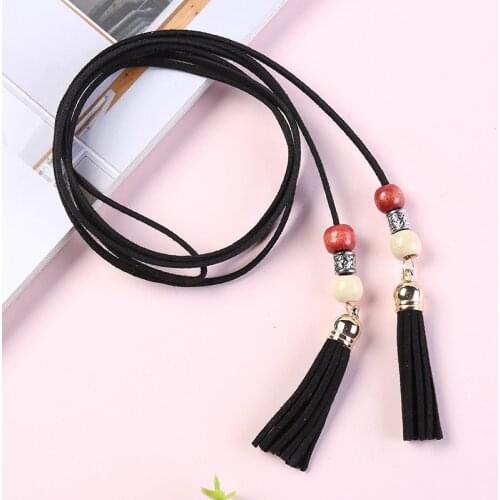 Waist Chain Beads Tassel Waistband Thin Belt Hot Sale Waist Rope Women Decorated Waist Ladies Tassles Belts