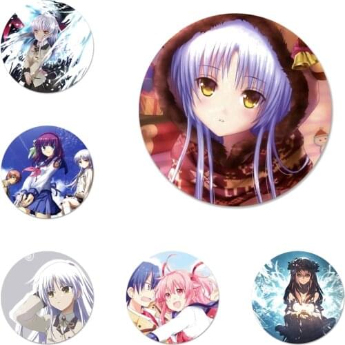 Anime Angel Beats Icons Pins Badge Decoration Brooches Metal Badges For Clothes Backpack Decoration 58mm