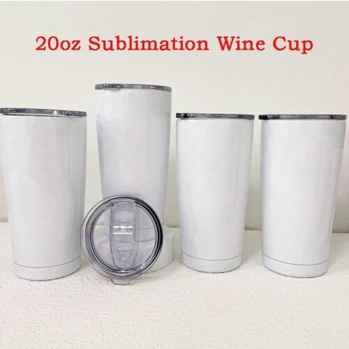 1PC 20oz Sublimation Coffee Mugs With Sealed Lids Travel Car Tumbler Cups Stainless Steel Vacuum Wine Cup For Outdoor