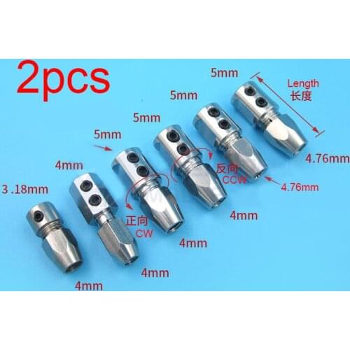 2Pcs Flexible Shaft Lock Connector Drive Motor Shaft Coupler Coupling Locker For DIY RC Electric Ship/Boat Model 3.18/4/4.76/5mm