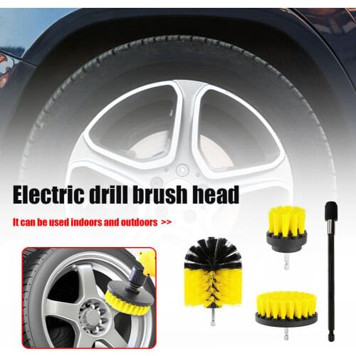 4Pcs/Set Power Scrubber Brush Set for Bathroom Drill Car Washing Brush Cleaning Attachment Kit Power Scrub Tool
