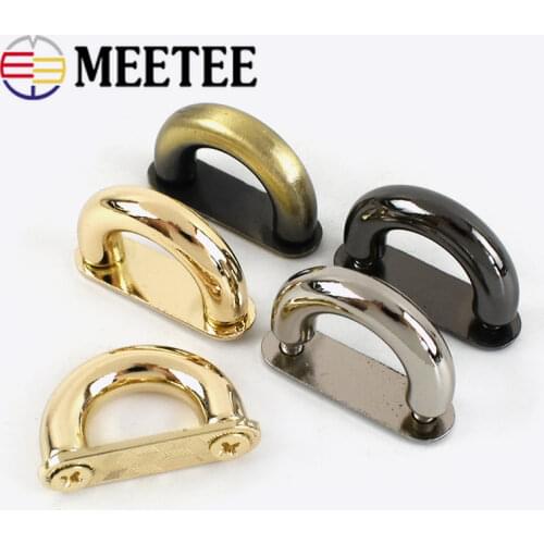 5/10pcs Metal Bag Buckles Fashion Bag Arch Bridge with Screw Connector Hanger For Bags Belts Strap DIY Leather Crafts