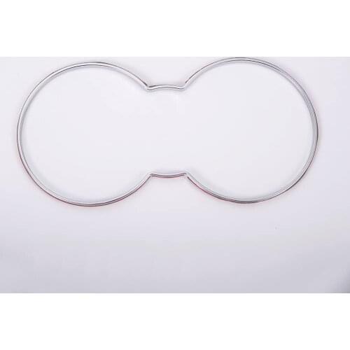 Car Matt Silver ABS Interior Car Accessories Front Row Cup Holder Frame Cover Trim Sticker for Jaguar XE F-Pace f pace x761