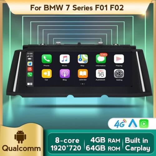 Qualcomm Android 10 4G+64G DSP Car Audio Multimedia Player for BWM F01/F02 7 Series 2009-2015 CIC NBT Systems Radio GPS Navi FM