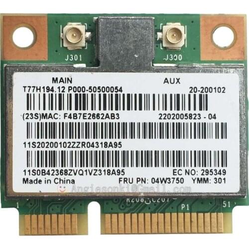 BCM94313HMG2L FRU:04W3750 Mini PCI-e 802.11 b/g/n Wireless WIFI Board Card for Lenovo B490 B490S B590 B590S B575E G400 G500 S400