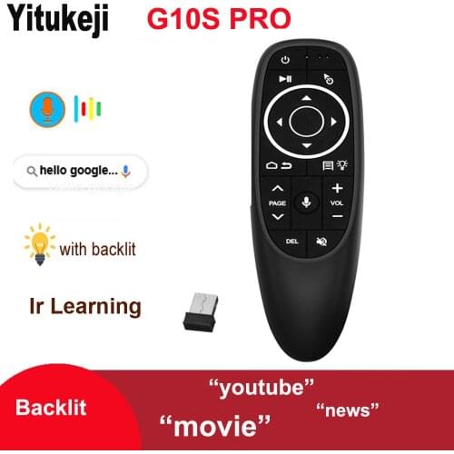 G10 G10S Voice Remote Control 2.4G Wireless Air Mouse Microphone Gyroscope IR Learning for Android Tv Box TX3 H96 Max A95X