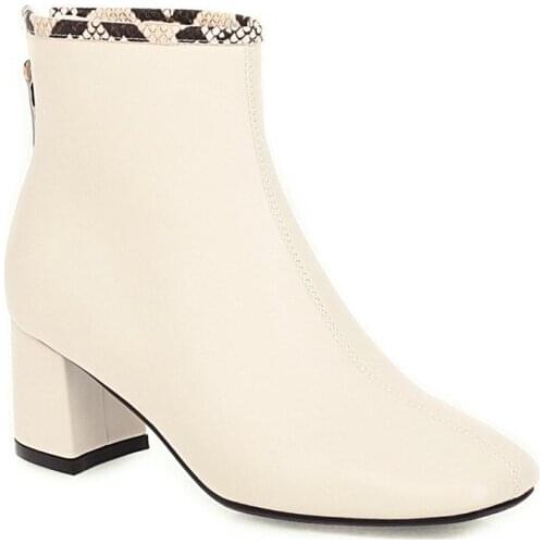 Big Size Square boots boots women shoes ankle boots for women ladies boots shoes woman winter