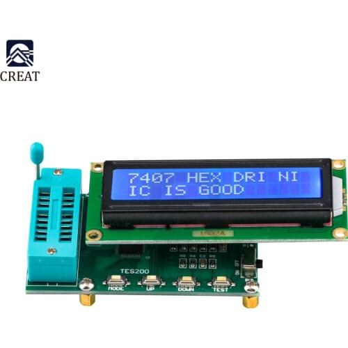 TES200 Digital Integrated Tester 74 40 Series IC Logic Gate Testing Integrated Circuit Checker DC Wide Voltage Integrated Tester