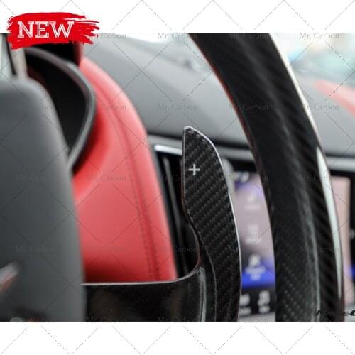 FOR MASERATI LEVANTE GHIBLI CARBON FIBER SHIFT PADDLES TRIM(NO FOR GT) TUNING PART BODY KIT FOR MASERATI CARBON INTERIOR
