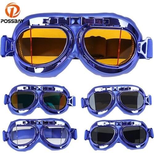 POSSBAY Classic Motorcycle Goggles With Glasses Woman Eyewear Motocross Winter Snow Sports Skiing Snowboard Snowmobile Goggles