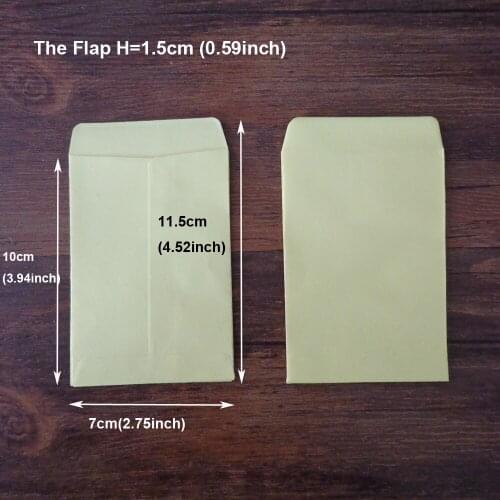 20pcs Light Yellow Envelopes Stationery Gift Card Blank Envelopes Post Card Photo Letter Storage Party Favor Paper Bag