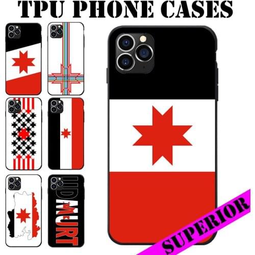 For XIAOMI 5 6 8 9 MAX MIX NOTE LITE PRO CC SE Udmurt Flag Coat Of Arms Map Heart Map Love Theme Soft TPU Phone Cases