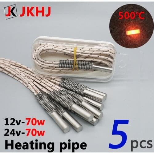3D Printer Heating pipe 12V/24V 70W High Temperature Heating Tube 6*20mm MK8 V6 hotend Heated block Parts Cartridge Heater 1M