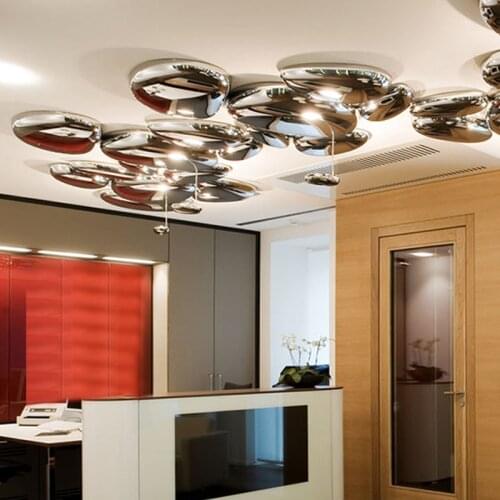 Nordic lamps post-modern minimalist atmosphere living room lamp creative art personalized hall mercury lamp LED ceiling lamp