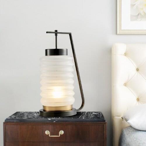 Nordic simple creative table lamp modern glass living room decorative table lamp model room study bedroom bedside table lamp