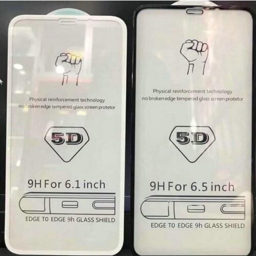 Anti-Scratch 5D Full Cover Tempered Glass Screen Protector for iPhone X XR Xs Max 8 7 6s plus 50pcs cn post air mail