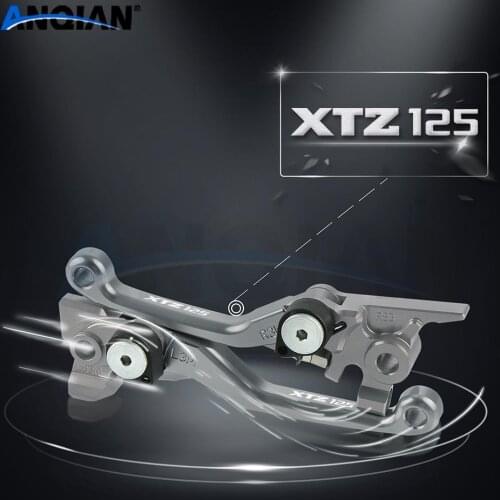 For Yamaha XTZ125 Motorcycle Accessories Dirt Pit Bike Motocross Pivot Brake Clutch Levers XTZ 125 2003-2016 2012 2013 2014 2015