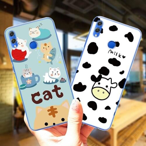 Cartoon Cute Cat Duck Rabbit Animals Silicone Case Cover For Huawei Honor 30 Lite 10 20 Lite 10i 20i 8X 9X Mate 20 10 Lite Pro