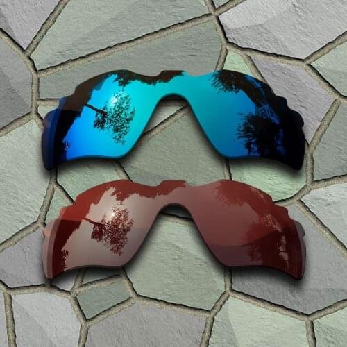 Sky Blue&Bronze Brown Sunglasses Polarized Replacement Lenses for Oakley Radar Path Vented