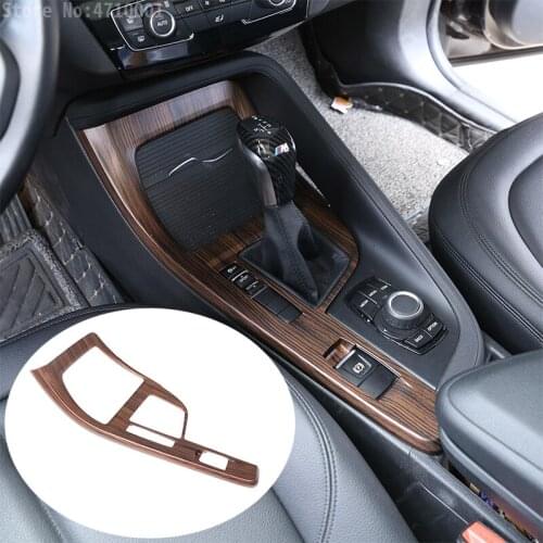 Pine Wood Grain Center Console Gear Shift Decoration Frame Cover Trim For BMW X1 F48 2016-2018 X2 F47 2018 left hand drive