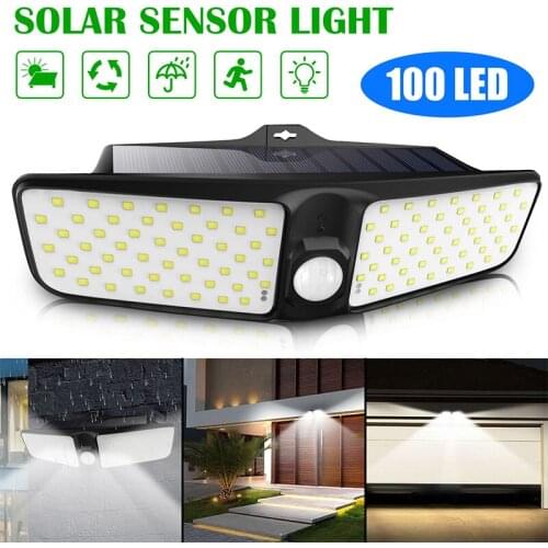 100 LED Super Bright Solar Light Outdoor Waterproof Lamp Security Detector Solar Powered Sunlight Light Motion Sensor Floodlight