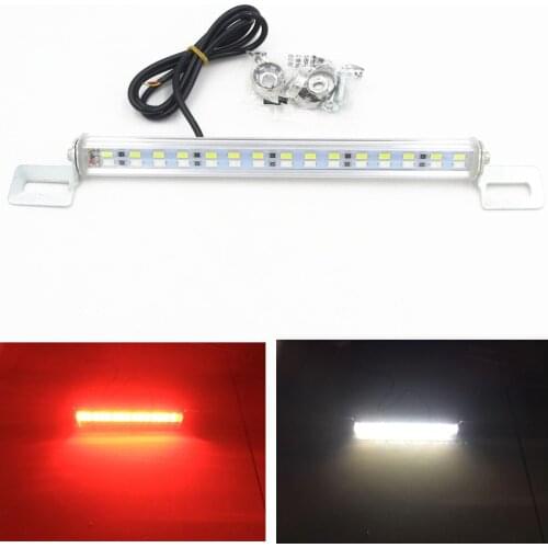 Universal Car 12V 30 LED 18W Stop Brake License Plate Light Lamp Backup Red White Dual Color
