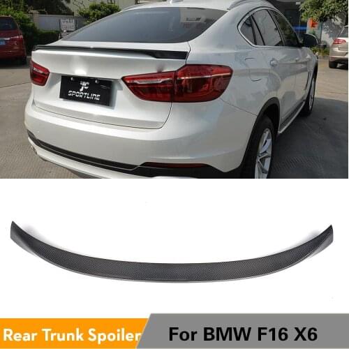 For BMW X6 F16 xDrive Series 2015 2016 2017 2018 Rear Spoiler Trunk Boot Lip Wing Carbon Fiber / FRP Car Styling