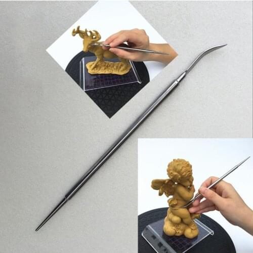 1 Piece Of Stainless Steel Clay Sculpture Tool Double Edged Diy Accessories Carving Length 16.2 Cm Diameter 0.5 Cm Pottery Knife