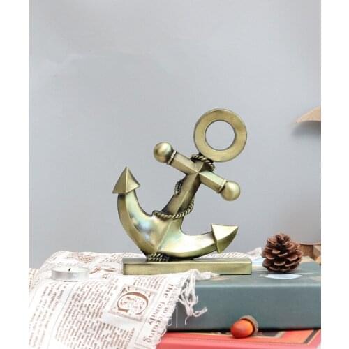 1PC Boat Anchor Model Iron Retro Vintage Decoration Home Decor Accessories Cafe Bar Party Ornaments Craft Art Gift JL 255