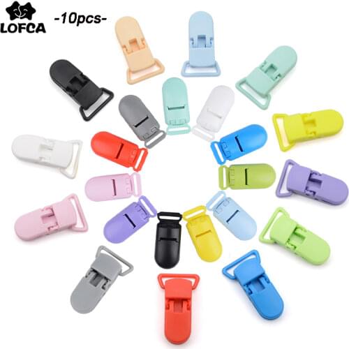 10pcs/lot Baby Nipple Plastic Clasp 20mm Colorful Silicone Beads Chain Making Accessory Feeding Tools For Infant Pacifiers Clip