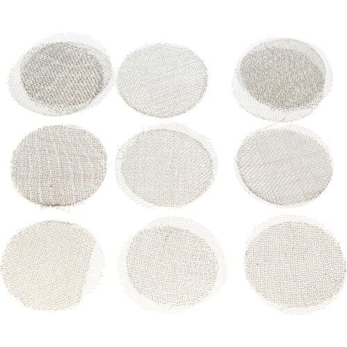 100pcs Multifunctional Hookah Water Pipe Stainless Steel Tobacco Smoking Accessorie Metal Filters Smoke Pipe Screen Gauze 19mm