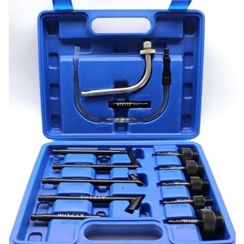 13Pcs Oil Refill Filling Adaptor Set CVT Transmission Service Adapter ATF Adapters Transmission Oil Refilling Tool for auto