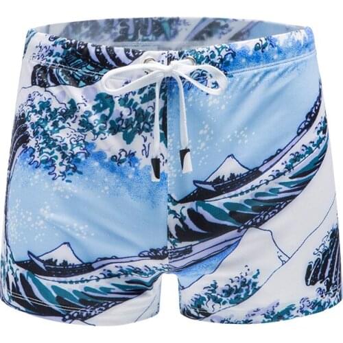 2020 Mens Swimwear Swimming Trunks Sexy Mens Boxer Briefs Swimsuits Men Swim Trunks Gym Beach Shorts Quick Dry Male Swimsuits
