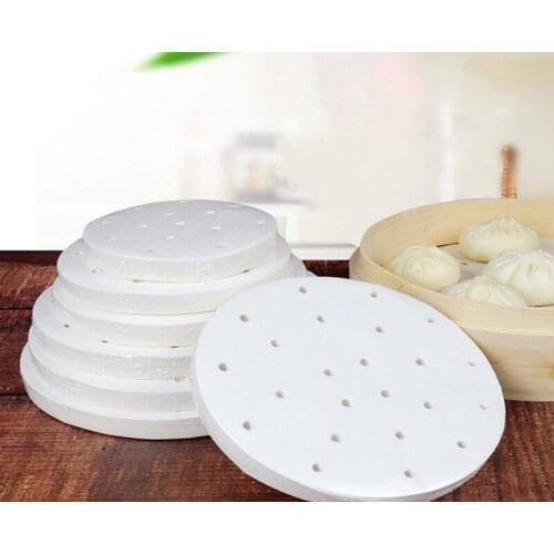 4000pcs The new Bamboo steamer steaming paper silicone release paper 16 size vegetables dim sum pot steamer nonstick baking pan