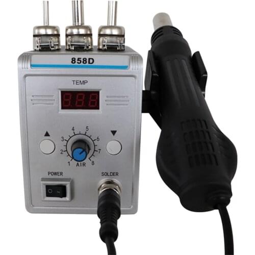 858D digital display hot air gun desoldering station smart chip motherboard mobile phone repair soldering station air heat gun