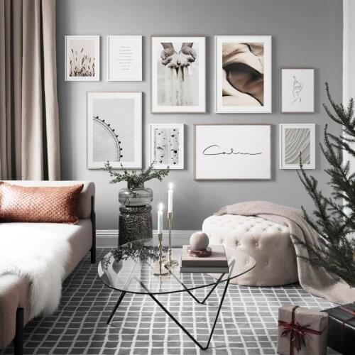 Birch Wheat Plant Dune Ferris Wheel Quote Wall Art Print Paper Painting Nordic Posters And Prints Wall Pictures For Living Room