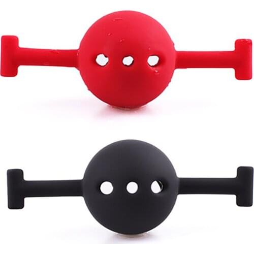 Bondage Restraints Open Mouth Breathable Silicone Gag Ball Oral Fixation Mouth Stuffed Adult Games For Couples