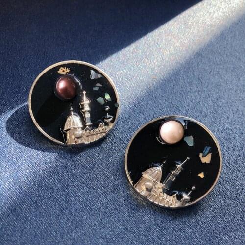 Muylinda Vintage Scenery Cameo Brooch Badge Pearls Florence Enamel Pins And Brooches Pin Accessories For Gift