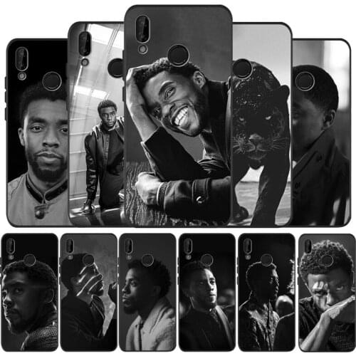 Chadwick Boseman Black Silicone Soft Phone Case For Huawei 40 30 20 10 9 Lite Pro P smart 2019 Y6 Y6 Prime2019 Y9 2018
