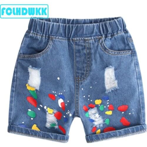 2019 Kids Summer Children Denim Pants For Baby Boys Loose Shorts 90~140 Kids Clothing Summer Cotton Shorts Boys And Girl Clothes