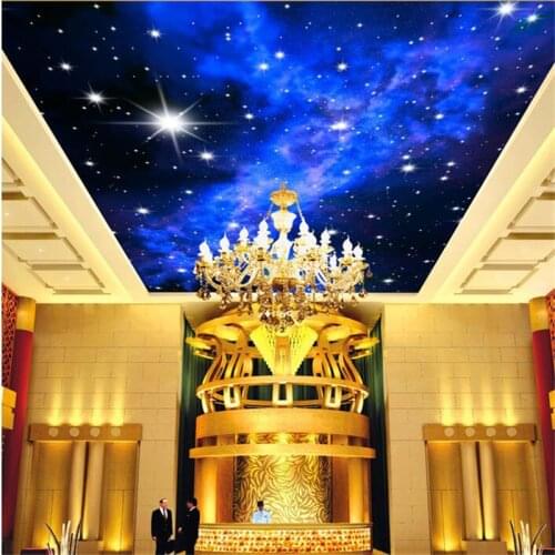 Beibehang photo wallpaper KTV Star Hotels ceiling dream living room bedroom ceiling bright stars wall mural wall paper painting