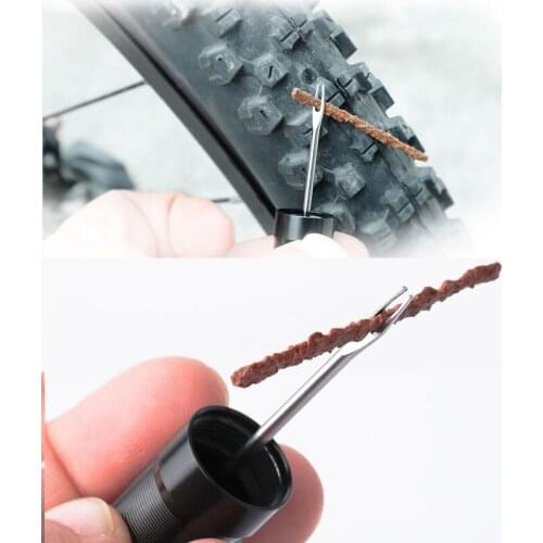 Bicycle Tire Repair Tools MTB Road Bike Tubeless Rubber Strip Cycling Car Motorcycle Tyre Puncture Repairing Tool Simple Set