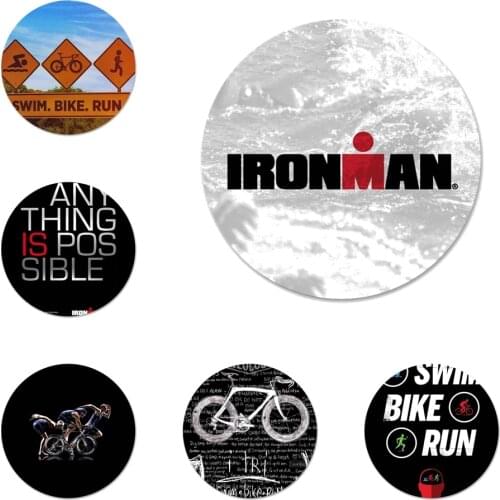 Ironman Triathlon Love Badge Brooch Pin Accessories For Clothes Backpack Decoration gift