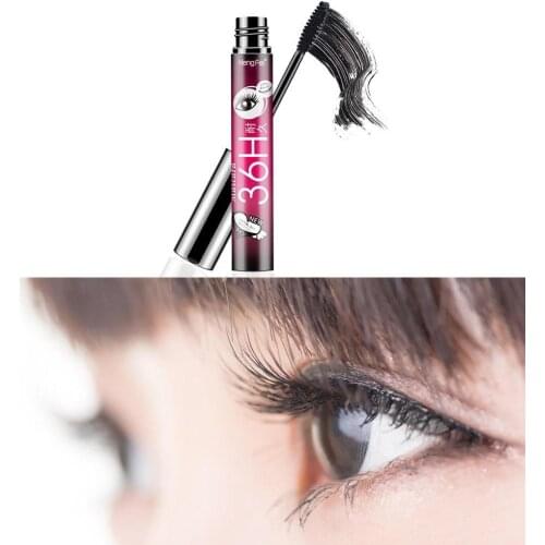 Korean Makeup Mascara 4D Curling Long Wearing Silk Double Waterproof Extension Fiber Eyelash Beauty Eye E6P3