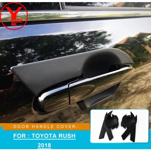 Carbon Fiber Door Handle Bowl Cover For Toyota Rush 2018 2019 ABS Car Side Catch Handle Trim Parts Auto Accessories YCSUNZ