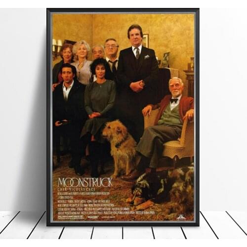 Moonstruck Poster American Romantic Comedy Film Wall Decor Retro Cinema Print Art Gift