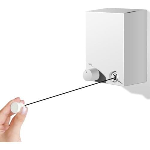 NEW Retractable Clothesline Stainless Steel Laundry Hanging Stretch Linen Closet Organizer Invisible Clothes Hanger