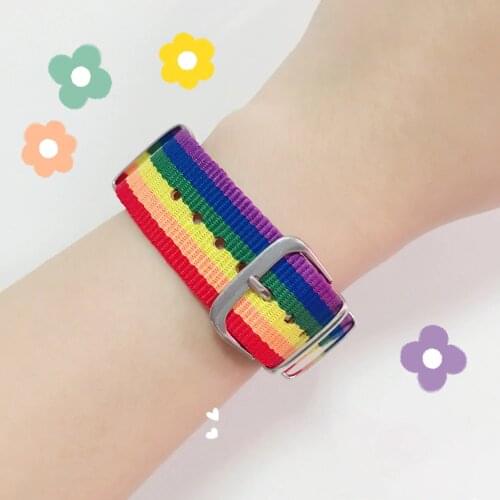 2021Rainbow Lesbians Gays Bisexuals Transgender Bracelets For Women Girls Pride Woven Braided Men Couple Friendship Jewelry