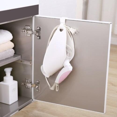 Portable hair dryer hair dryer storage rack durable hook hanging hair dryer rack sub hotel bathroom white